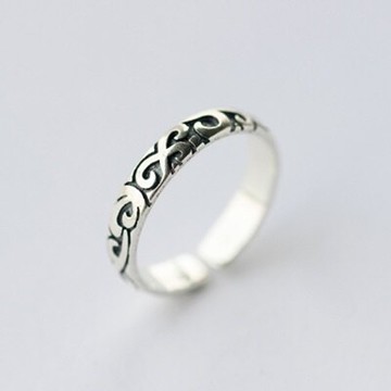 925純銀戒指開口戒-時尚經典復古民族風情人節生日禮物女飾品73dt707【獨家進口】【米蘭精品】