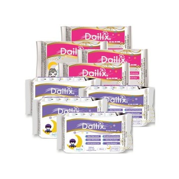 【Dailix】532衛生棉-夜用4+超長4 抑菌抗敏淨味超乾爽透氣(吸血鬼娃娃版)