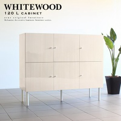 期間限定！美品ホワイト 木製キャビネット サイドボード 棚 期間限定！美品ホワイト 木製キャビネット サイドボード 棚