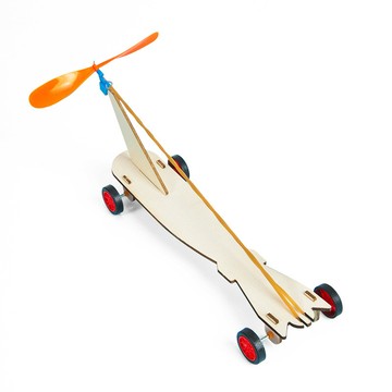 「雙成教具」皮筋风力车科学小制作实验套装手工益智玩具