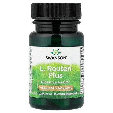 Swanson Vitamins, L. Reuteri Plus，30 粒全素 EMBO Caps® AP 膠囊