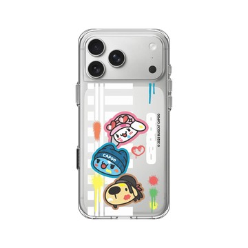 iPhone 17 Pro Max Clear Case（相機按鈕） 透明 - 貓貓蟲咖波 Bugcat Capoo - 斑馬線咖波