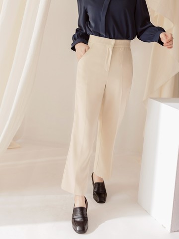 立體燙印線不易皺西裝長褲