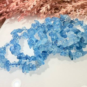 💕 𝓒. 𝓣 晶寶💕海藍寶 隨形 手串 水晶 隨形 散珠 diy 設計 有孔洞