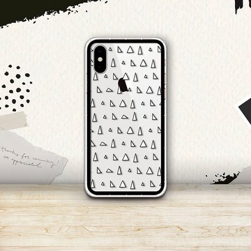 空心三角形 黑白系列 支援各品牌手機殼CSAI12