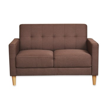 【班尼斯】日本熱賣‧Ouba 歐巴斯雙人布沙發-咖啡色