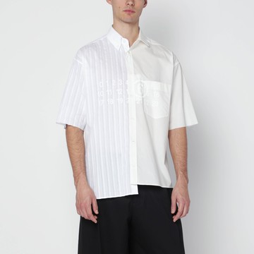 Two-tone cotton poplin shirt