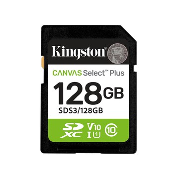 【Kingston】Canvas Select Plus 128GB SDXC U1 V10 UHS-I 記憶卡 讀取速度:150MB/s