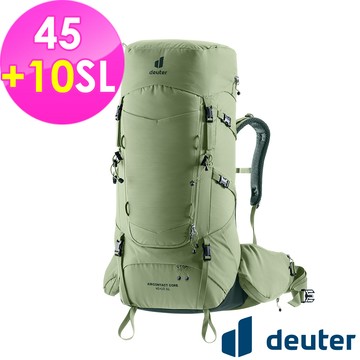 【deuter 德國】AIRCONTACT CORE拔熱式透氣背包45+10SL/3350226綠