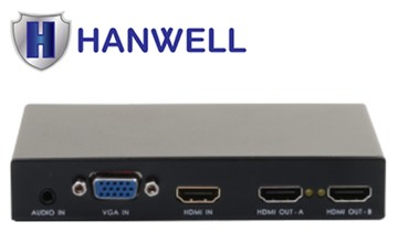 HANWELL  VAH-202 ( VGA+Audio ) 轉 HDMI 訊號轉換器