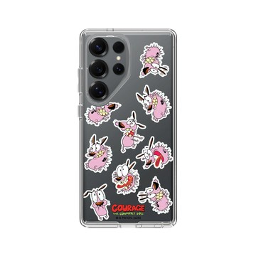 Galaxy S25 Ultra Clear 透明 - Courage the Cowardly Dog膽小狗英雄 - 驚嚇表情包