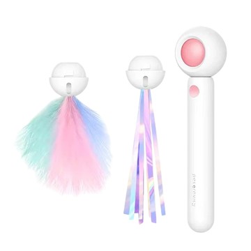 petgravity 引力流蘇逗貓棒  1個  粉色