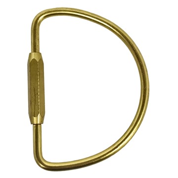 CCHING 青青文具 黃銅鑰匙扣 D型  黃銅色  1個