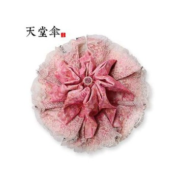天堂傘晴雨傘防曬防紫外線傘遮陽傘折疊傘太陽傘女刺繡蕾絲繡花包