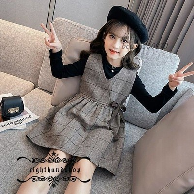 ワンピース キッズ 長袖 子供服 女の子 キッズワンピース 長袖ワンピース チェック柄 子供ドレス お姫様 ジュニア カジュアル 小学生 通販 Lineポイント最大get Lineショッピング