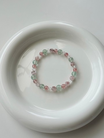 Wildberry/草莓晶 綠草莓晶 白水晶/水晶手鍊 客製化