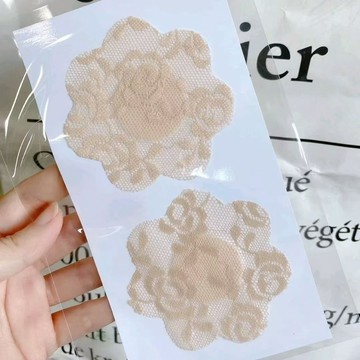 💥桃園出貨💥蕾絲乳貼防凸點透氣超薄重複用無痕乳暈乳頭貼隱形學生婚紗防走光