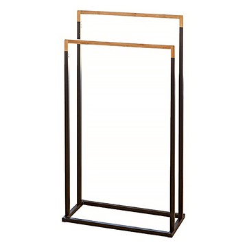 ikloo 宜酷屋 無印質感雙桿毛巾架 浴巾架  45 x 21.5 x 84.5cm  黑色  1個