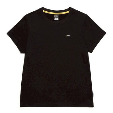 女裝 TRUTA 小LOGO 短袖上衣 - 黑色