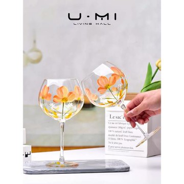 U Mi LIVING ·曼妙 |手繪紅酒杯高腳杯家用酒具創意葡萄酒杯玻璃