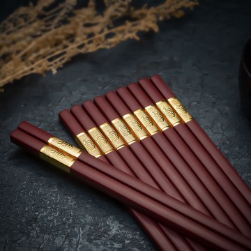 高端合金筷子家用高檔防滑防霉耐高溫不發霉公筷商用餐飲酒店專用