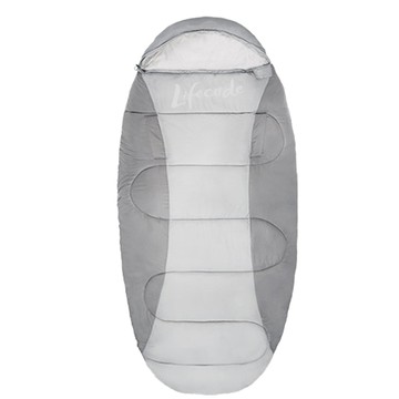 【LIFECODE】蛋餅型可伸手保暖睡袋/可水洗-2色可選冷灰
