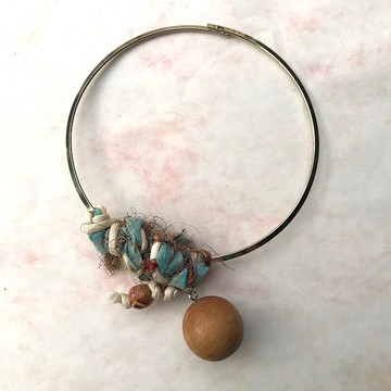 宇宙圓規/頸圈項鍊 圓形 木星 星塵 雲系 是紗 卷卷 純棉 派對 木