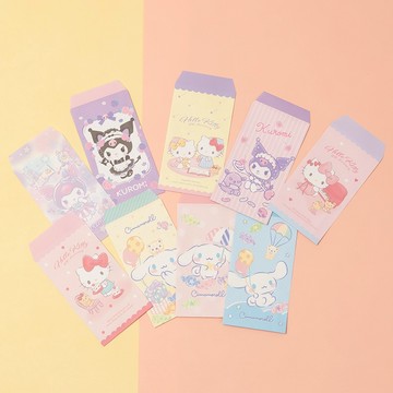 三麗鷗｜三麗鷗信封式禮物袋(小12入) 禮物 信件 大耳狗 庫洛米 凱蒂貓 kitty  NP450 rfunshop