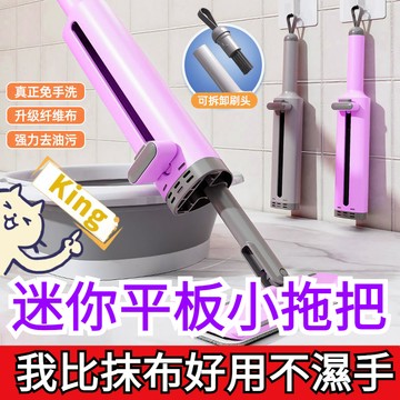 【可超取】迷你小拖把 小拖把 平板拖把 懶人拖把 旋轉免手洗吸水 免手洗拖把 玻璃清洗拖把 吸水拖把 拖地神器 桌面拖把