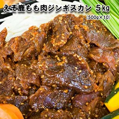 ふるさと納税 新ひだか町 北海道産えぞ鹿肉 ジンギスカン5kg(500g×10パック)