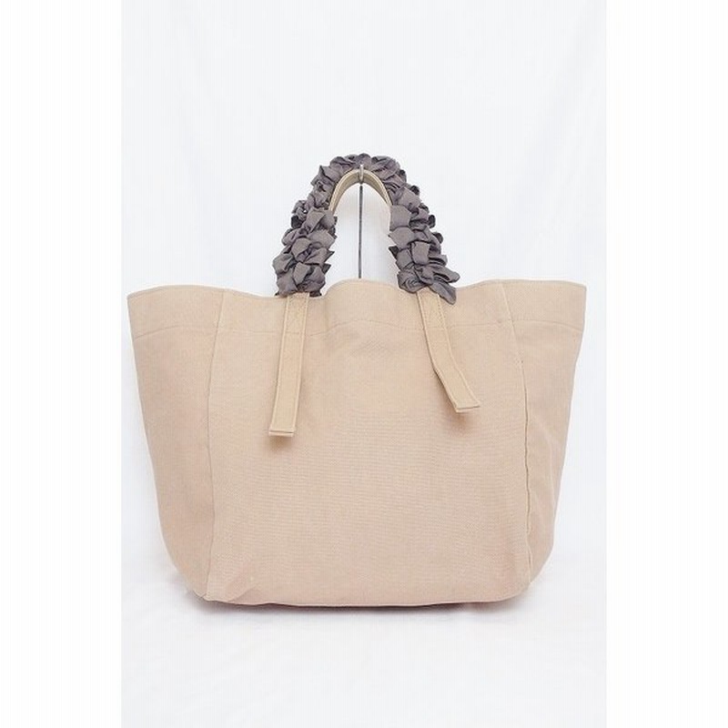Ludlow ラドロー キャンバス トート 持ち手フリル ベージュ系 通販 Lineポイント最大0 5 Get Lineショッピング