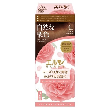 ELUNE 伊露恩 花香染髮霜  4G 自然栗色  1支