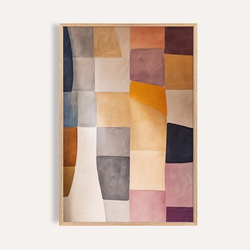 色彩拼韻 Color Harmony / 當代版畫幾何抽象掛畫 畫芯 海報