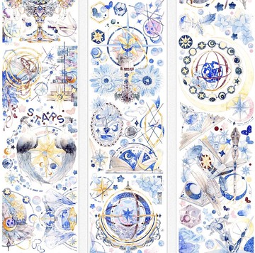 冷夜辰星 PET 紙膠帶 鐳射銀