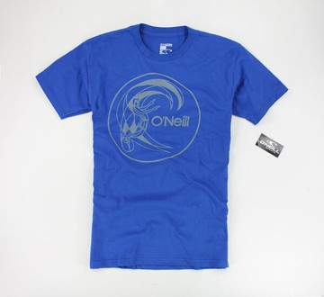 美國百分百【全新真品】Oneill 南加州衝浪 LOGO 圖案 男 短袖 T恤 Tshirt Tee 寶藍色 S號 超取