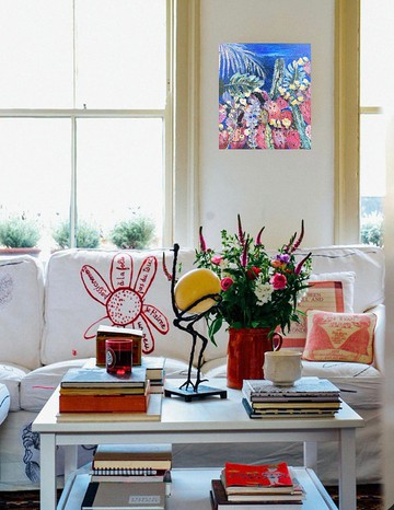 盛開的仙人掌原創布面丙烯畫山水畫室內裝飾