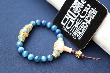 原礦藍晶石8mm圓珠手鍊 客製化串珠設計 水晶配件飾品穿搭