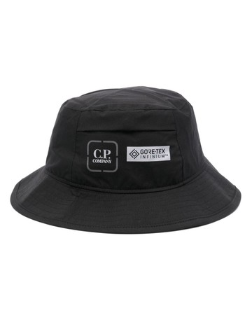 C.P. Company - logo-print bucket hat - men - Polyamide - M - Black