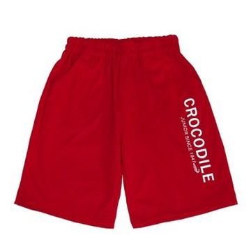 Crocodile Junior 小鱷魚童裝-鱷魚棉短褲-紅色 ( 701634-01 小童款)
