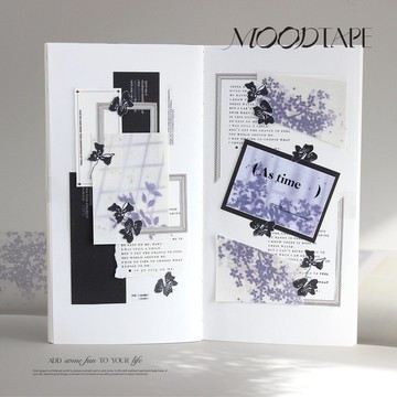 夕日影行   樹影造景手帳  PET 和紙膠帶  7米卷