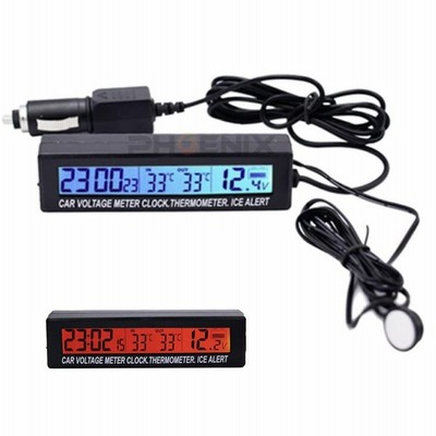 デジタル 電圧計 温度計 時計 バッテリーチェッカー テスター シガーソケット 車内 屋外 車 日本語説明書 付き 通販 Lineポイント最大get Lineショッピング