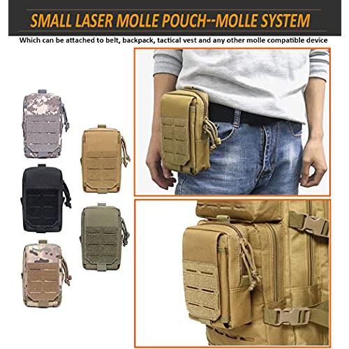 Molle 電話ポーチ 小型 MOLLE アドミンポーチ タクティカル レーザー EDCポーチ アクセサリー 防水 ユーティリティ ホルスターポーチ