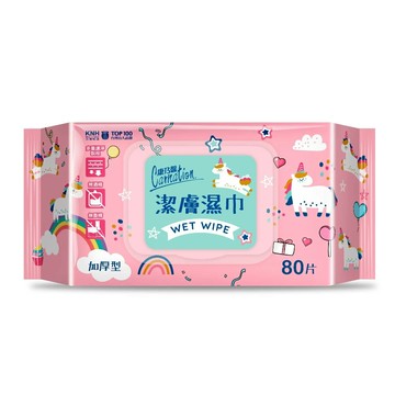 康乃馨 潔膚濕巾補充包趴趴蓋(獨角獸版)80抽/包