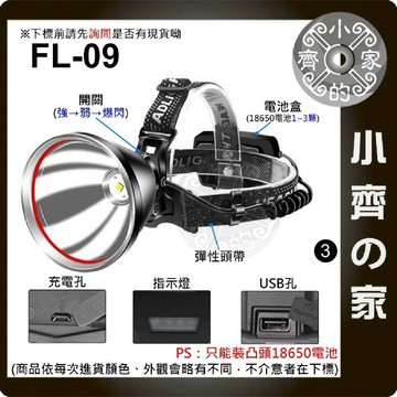 FL-09 白光 FL-10 黃光 頭燈 6000流明 P90 電量顯示 強光 大功率 探險頭燈 礦燈 雨天照明 小齊3