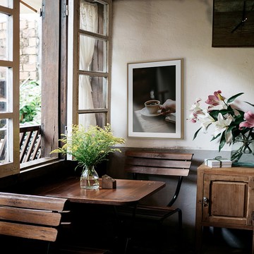 一杯經典黑咖啡開啟一天 - 咖啡攝影掛畫/咖啡廳裝飾/餐廳擺設