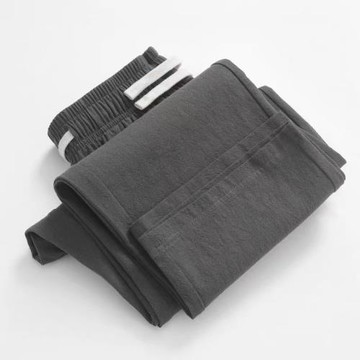 亞麻棉麻直筒休閑褲男2025新款春夏薄款深灰色寬松垂感運動褲子女