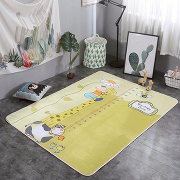 FOCA 北歐簡約 100%云芙絨透氣多功能地墊  150 x 200cm  疊疊高 黃色