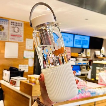 高硼硅玻璃杯大容量水杯1000ml茶水分離泡茶杯子2026新款女高顏值