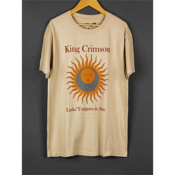 King Crimson克里姆森國王前衛搖滾樂隊太陽短袖純棉休閑印花T恤