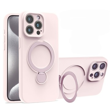 高品質 360°隱形支架 液態矽膠 膚感手機殼 用於iPhone16 15 14 13 ProMAX 可旋轉可支架 防震